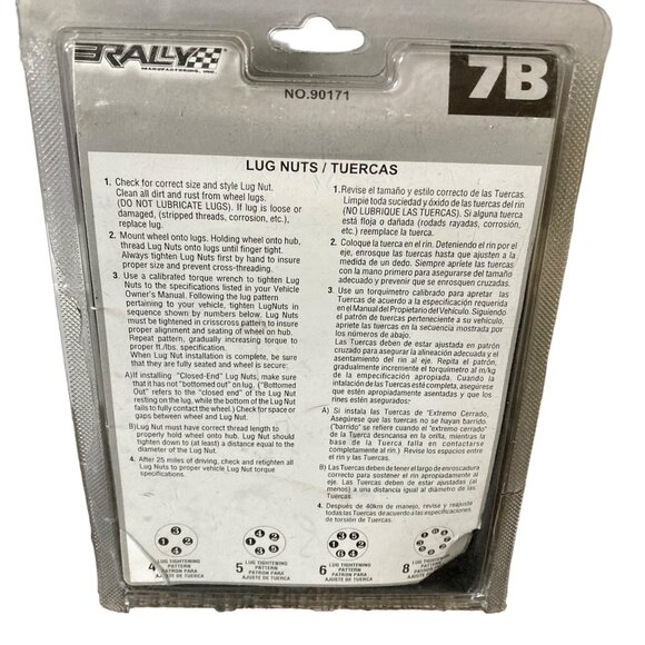 Rally Manufacturing 7B Lug Nuts Set 1/2"-20 No. 90171 (4 Lug Nuts) NEW! - Picture 2 of 2